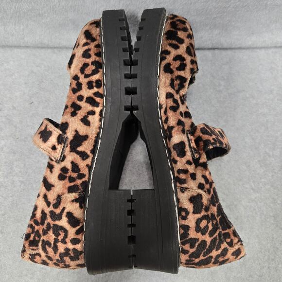Torrid Leopard Print Velvet Mary Jane Lug Loafers Size 7WW - Picture 6 of 9